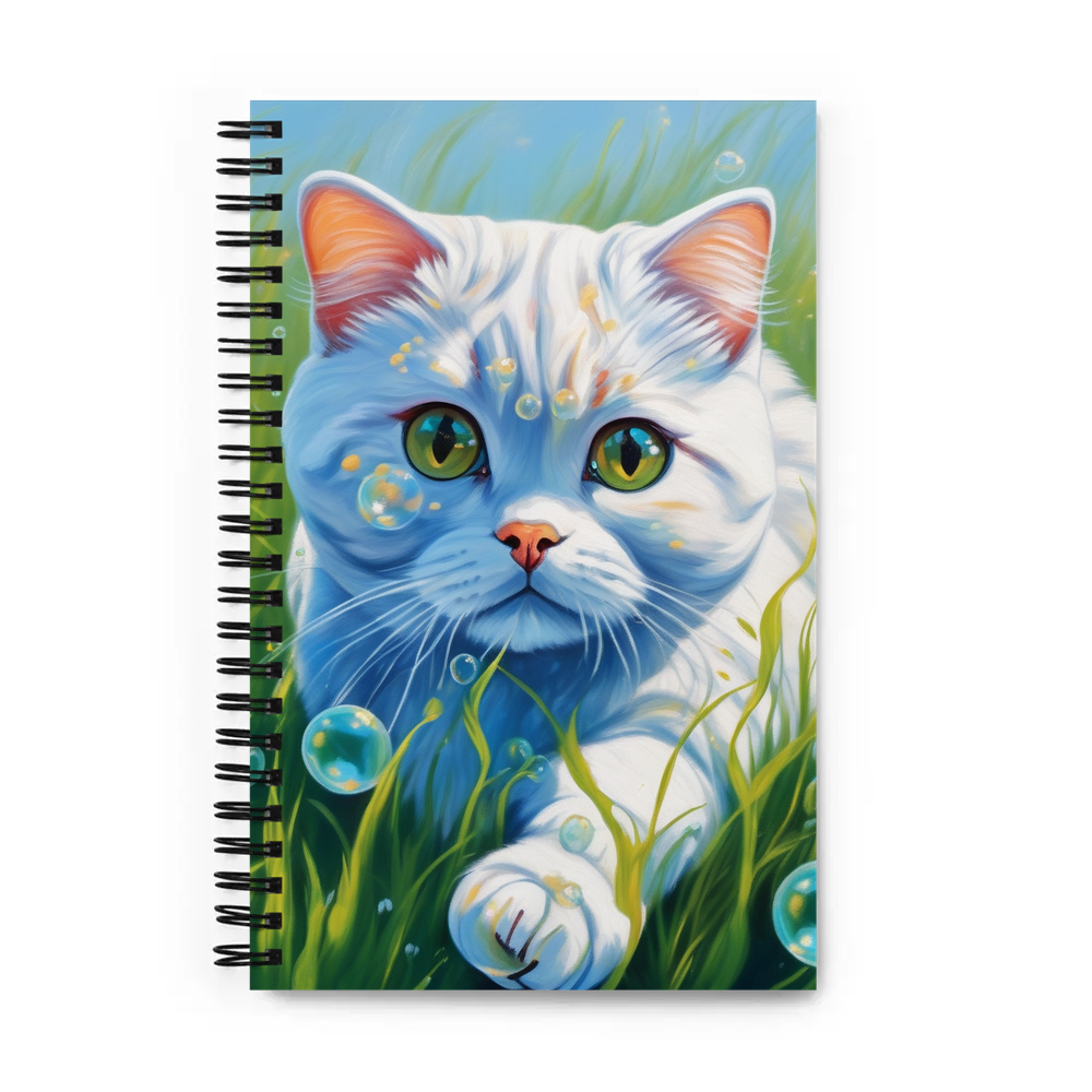 PugMug Custom White Scottish Fold Cat Spiral Notebook