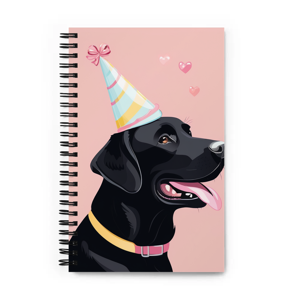PugMug Custom Black Labrador Retriever Spiral Notebook