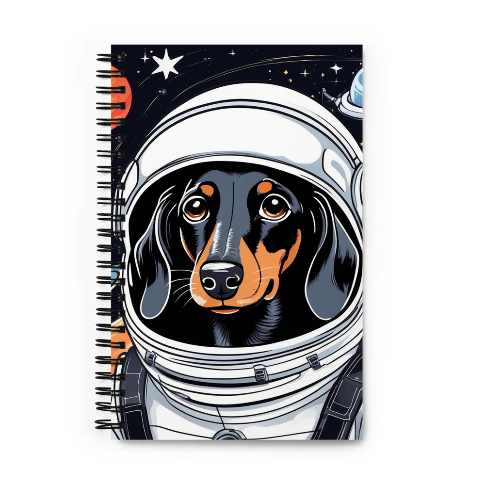 PugMug Custom Black Dachshund Spiral Notebook