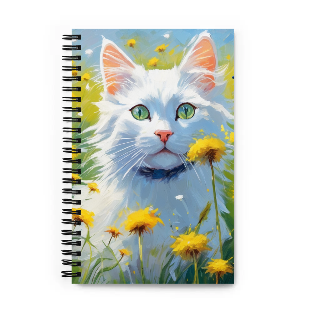 PugMug Custom White Companion Cat Spiral Notebook