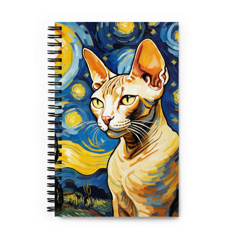 PugMug Custom Tabby Sphynx Cat Spiral Notebook