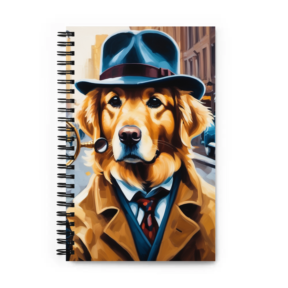 PugMug Custom Golden Retriever Spiral Notebook