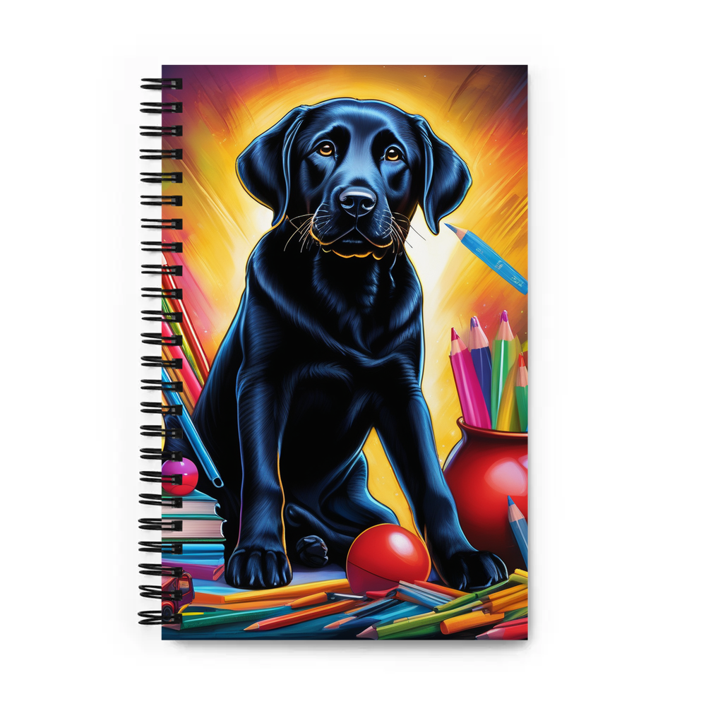 PugMug Custom Black Labrador Retriever Spiral Notebook