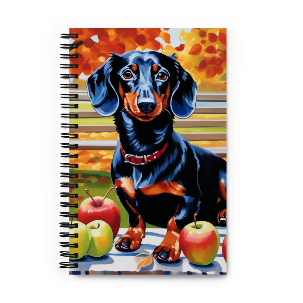 PugMug Custom Black Dachshund Spiral Notebook