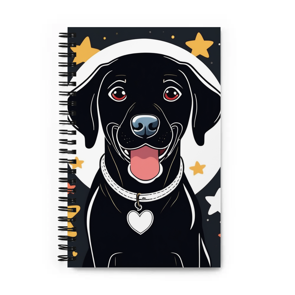 PugMug Custom Black Labrador Retriever Spiral Notebook