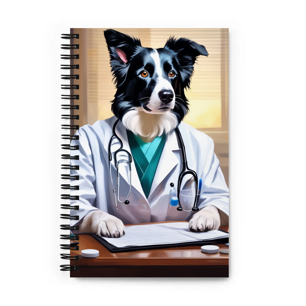 PugMug Custom Border Collie Spiral Notebook