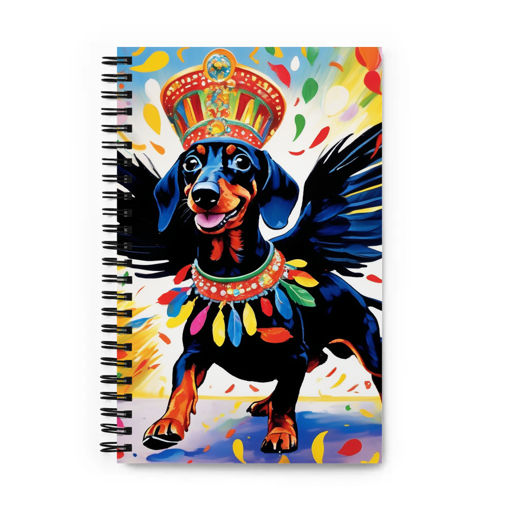 PugMug Custom Black Dachshund Spiral Notebook