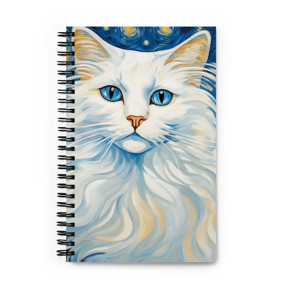 PugMug Custom White Ragdoll Cat Spiral Notebook