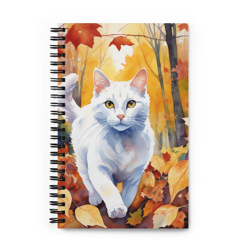 PugMug Custom White Companion Cat Spiral Notebook