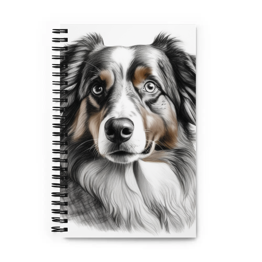 PugMug Custom Australian Shepherd Dog Spiral Notebook