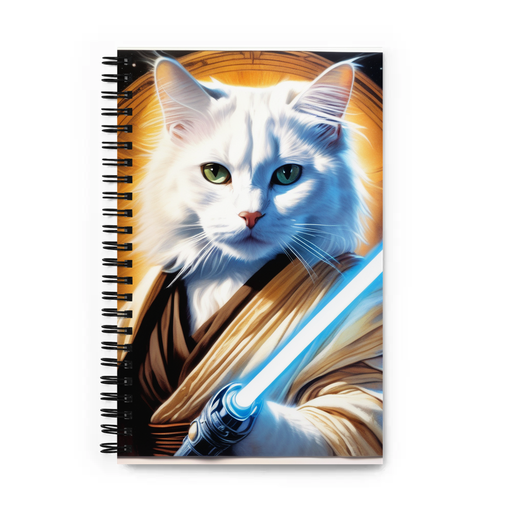 PugMug Custom White Companion Cat Spiral Notebook