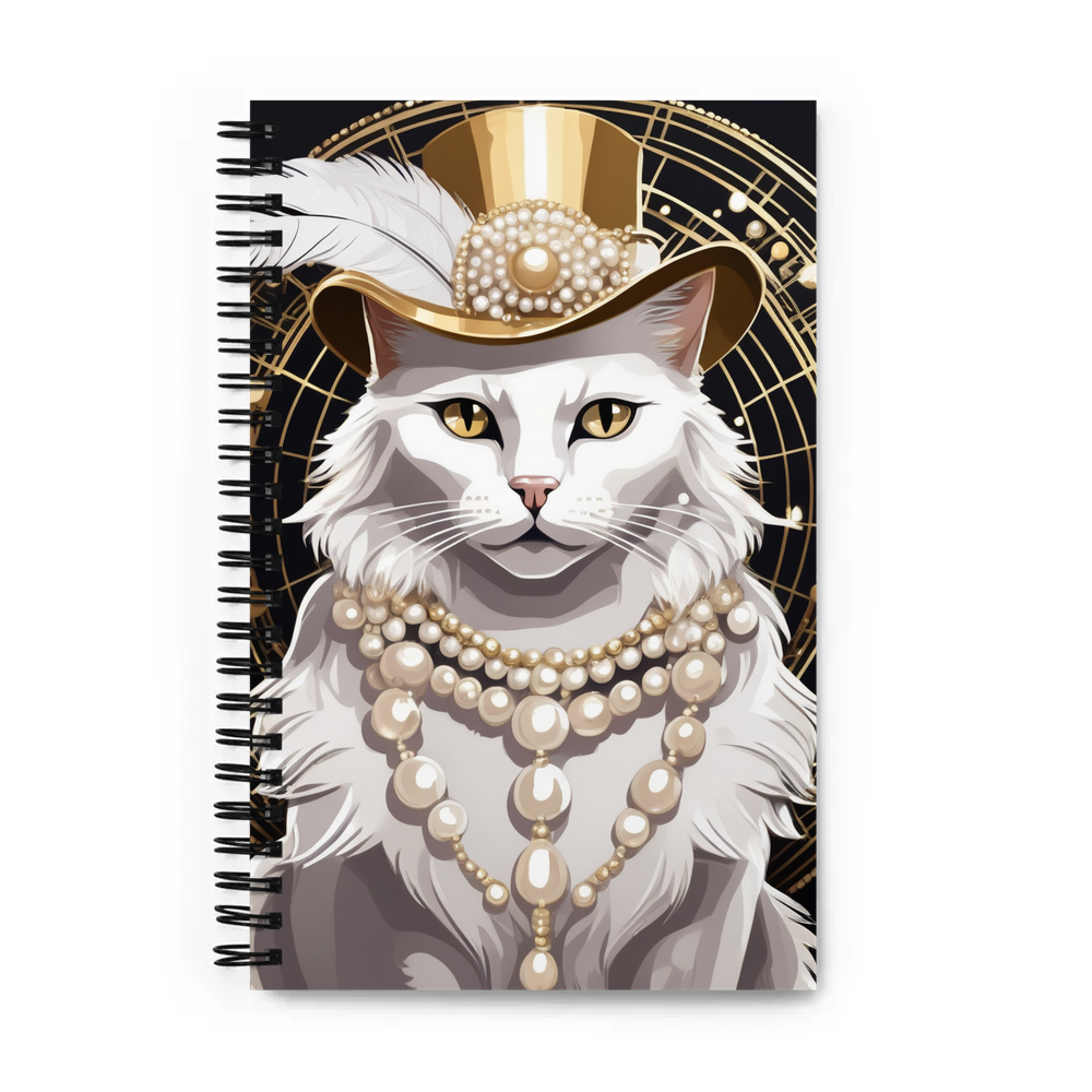 PugMug Custom White Companion Cat Spiral Notebook