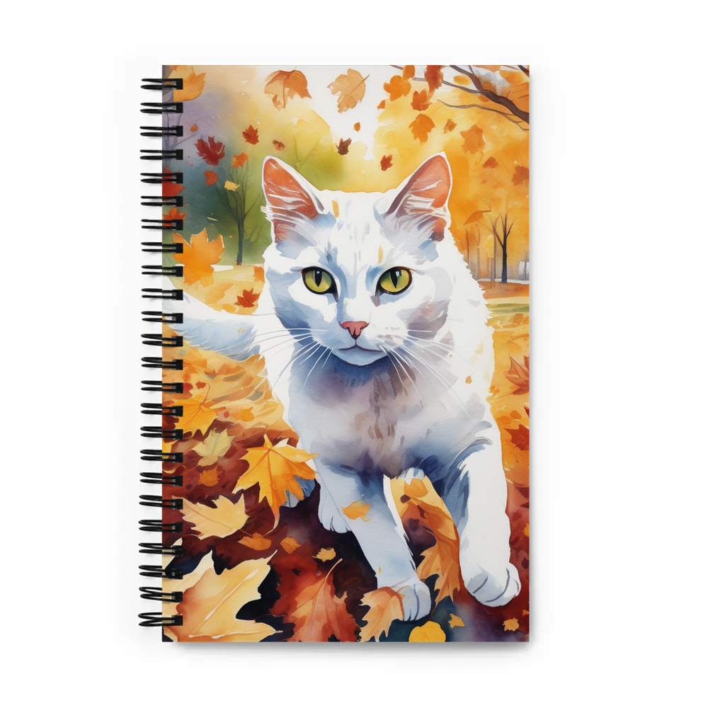 PugMug Custom White Companion Cat Spiral Notebook