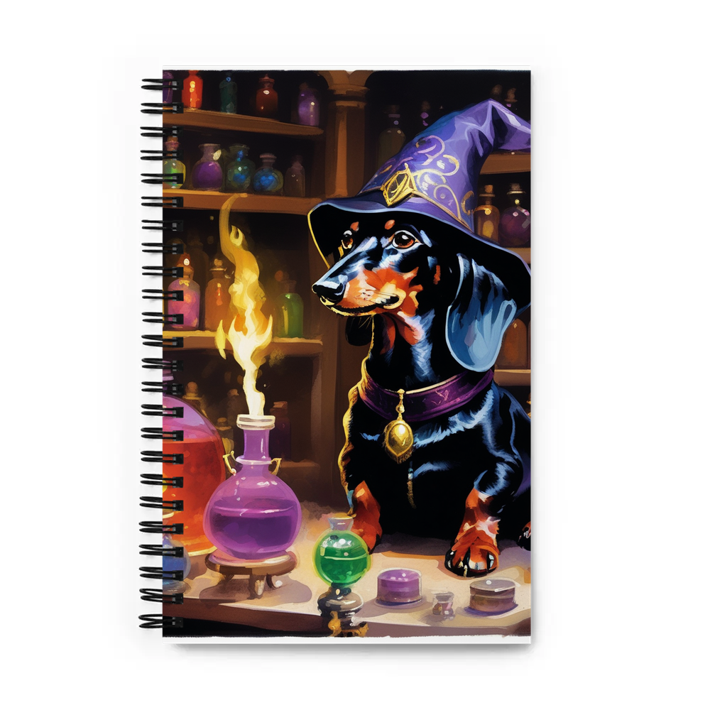 PugMug Custom Black Dachshund Spiral Notebook