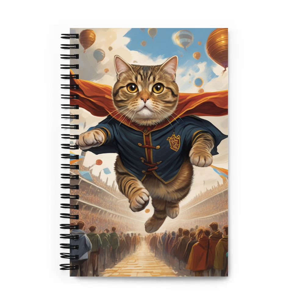 PugMug Custom Tabby Scottish Fold Cat Spiral Notebook