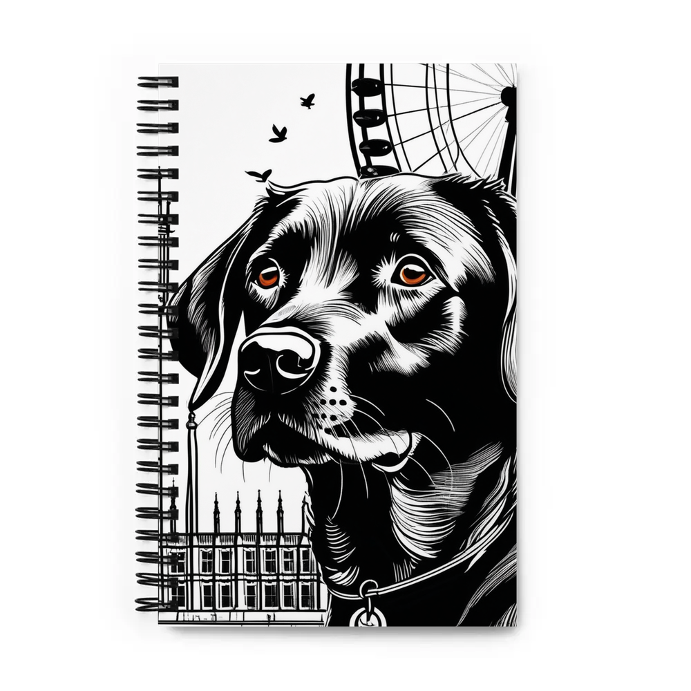 PugMug Custom Black Labrador Retriever Spiral Notebook