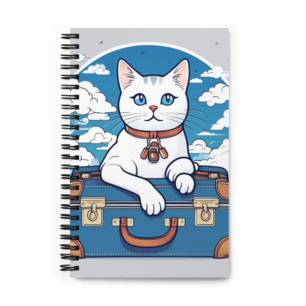 PugMug Custom White Companion Cat Spiral Notebook