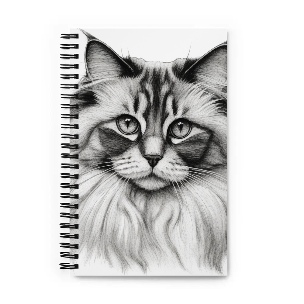 PugMug Custom Tabby Ragdoll Cat Spiral Notebook
