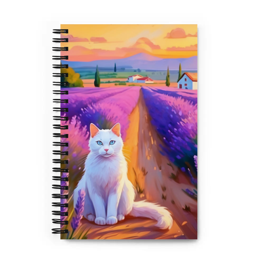 PugMug Custom White Companion Cat Spiral Notebook