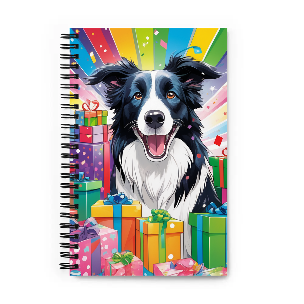 PugMug Custom Border Collie Spiral Notebook
