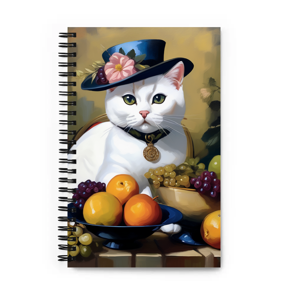 PugMug Custom White British Shorthair Cat Spiral Notebook