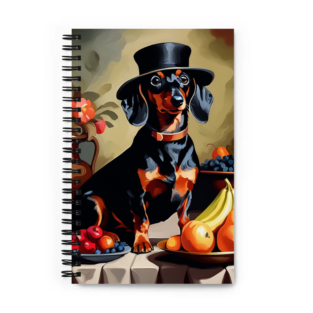 PugMug Custom Black Dachshund Spiral Notebook