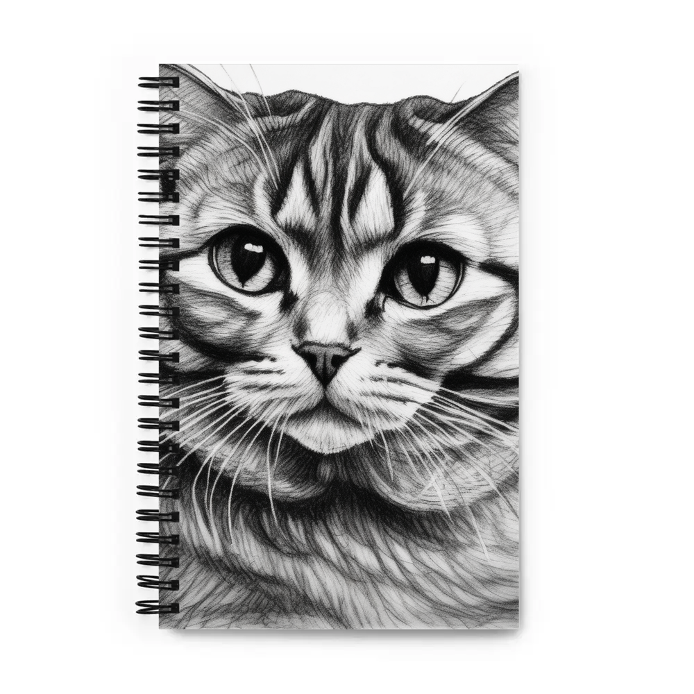 PugMug Custom Tabby Scottish Fold Cat Spiral Notebook