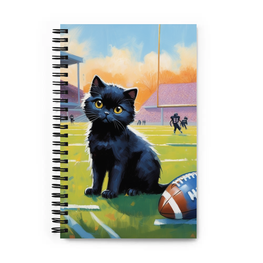 PugMug Custom Black Scottish Fold Cat Spiral Notebook