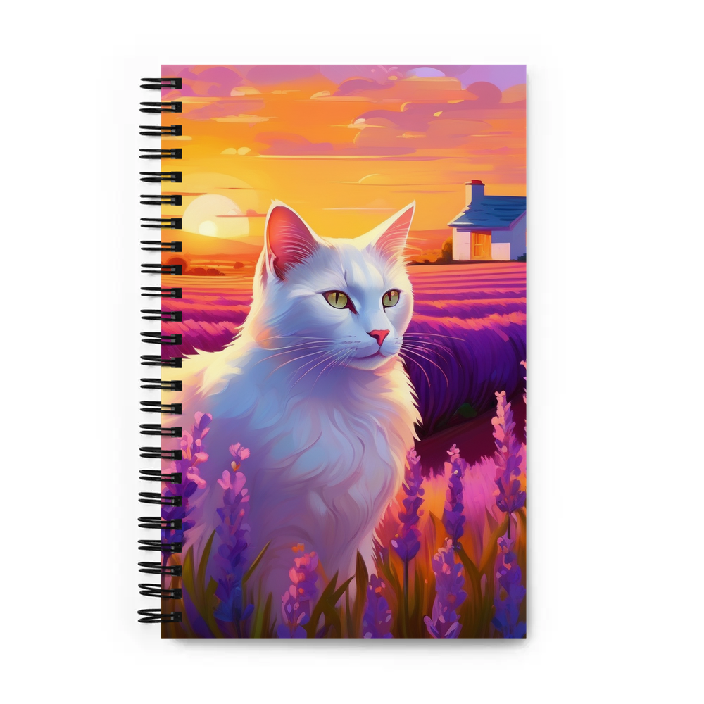 PugMug Custom White Companion Cat Spiral Notebook