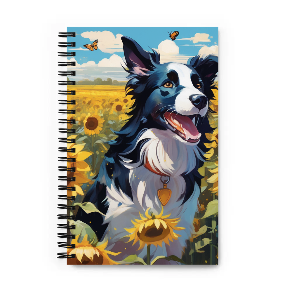 PugMug Custom Border Collie Spiral Notebook