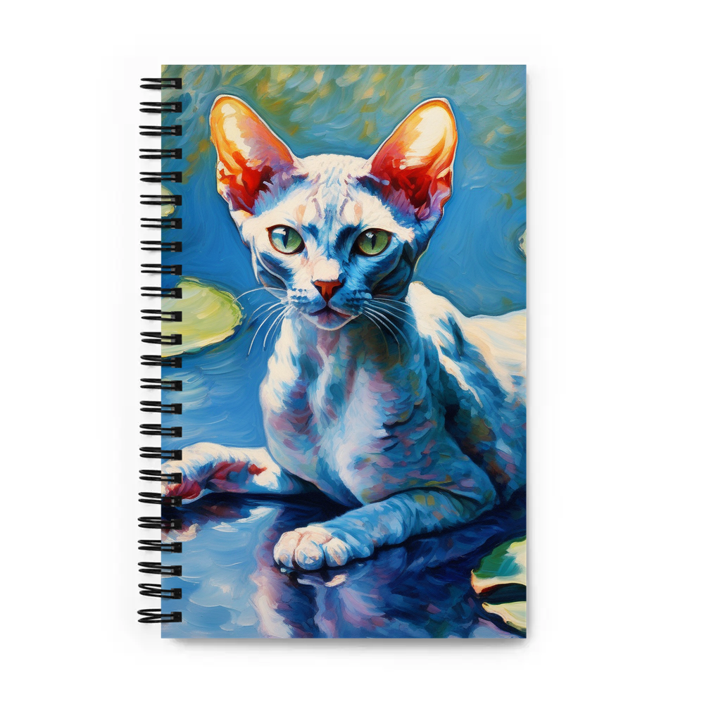 PugMug Custom Tabby Devon Rex Cat Spiral Notebook