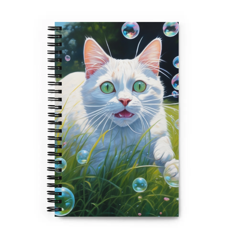 PugMug Custom White Companion Cat Spiral Notebook