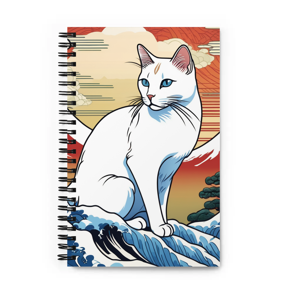 PugMug Custom White Companion Cat Spiral Notebook