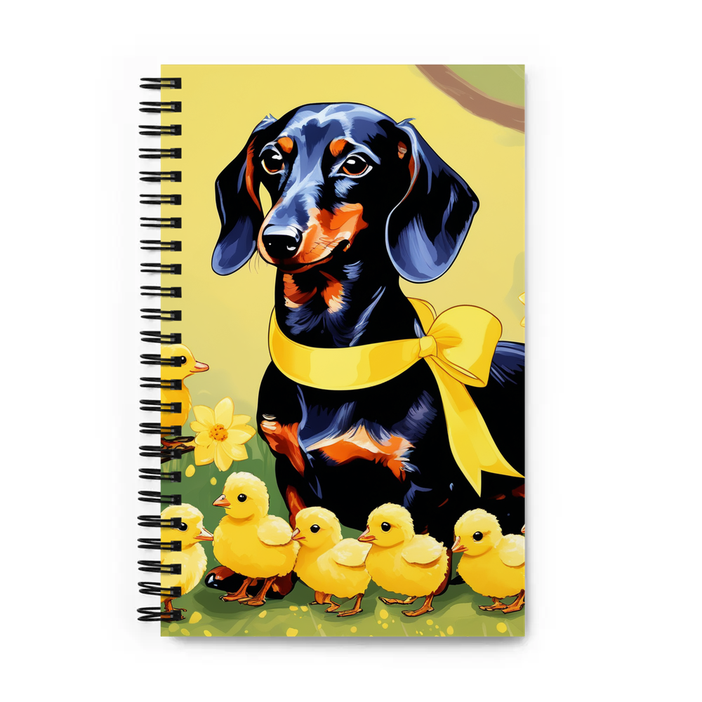 PugMug Custom Black Dachshund Spiral Notebook