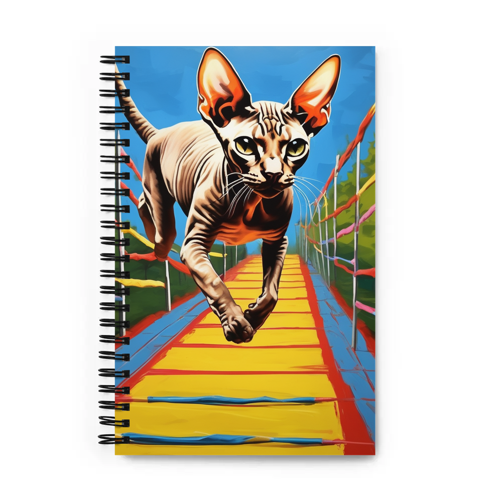 PugMug Custom Tabby Sphynx Cat Spiral Notebook
