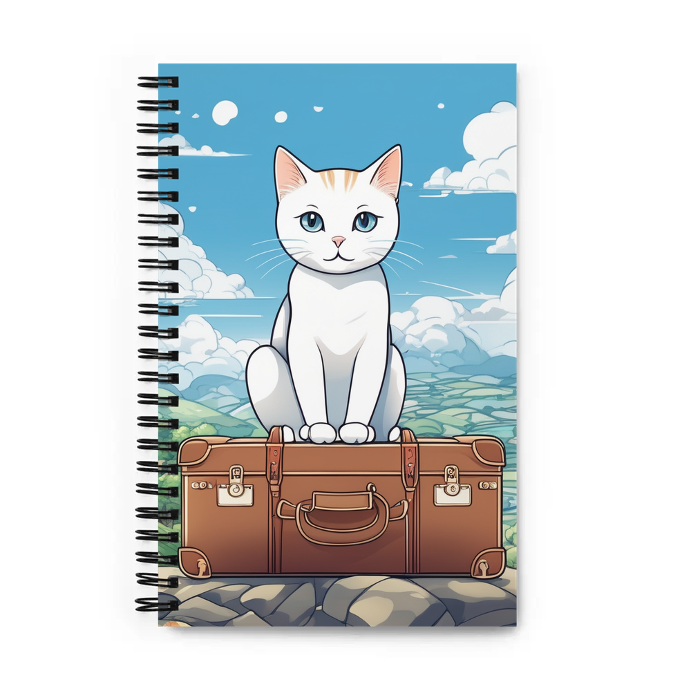 PugMug Custom White Companion Cat Spiral Notebook