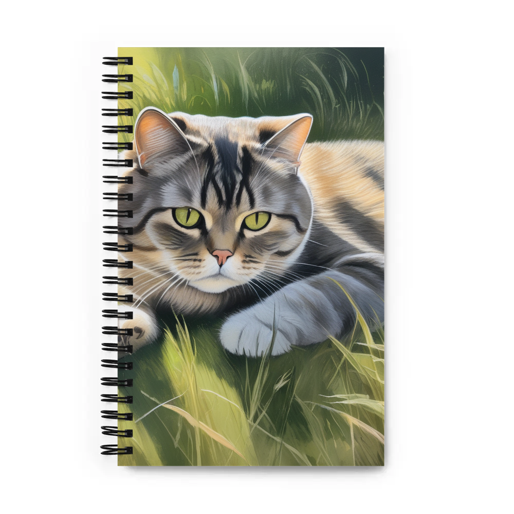PugMug Custom Tabby Scottish Fold Cat Spiral Notebook