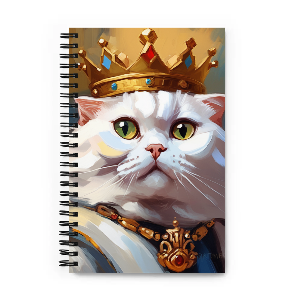 PugMug Custom White Scottish Fold Cat Spiral Notebook