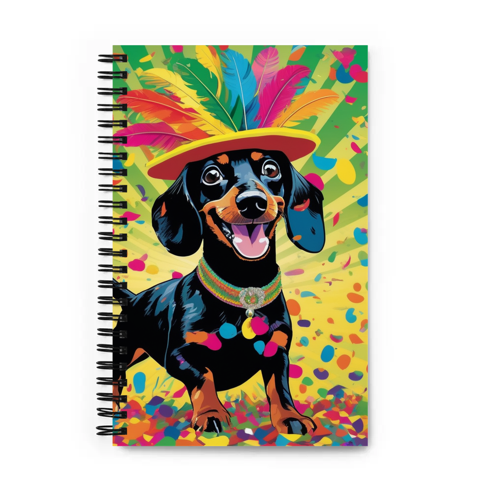 PugMug Custom Black Dachshund Spiral Notebook