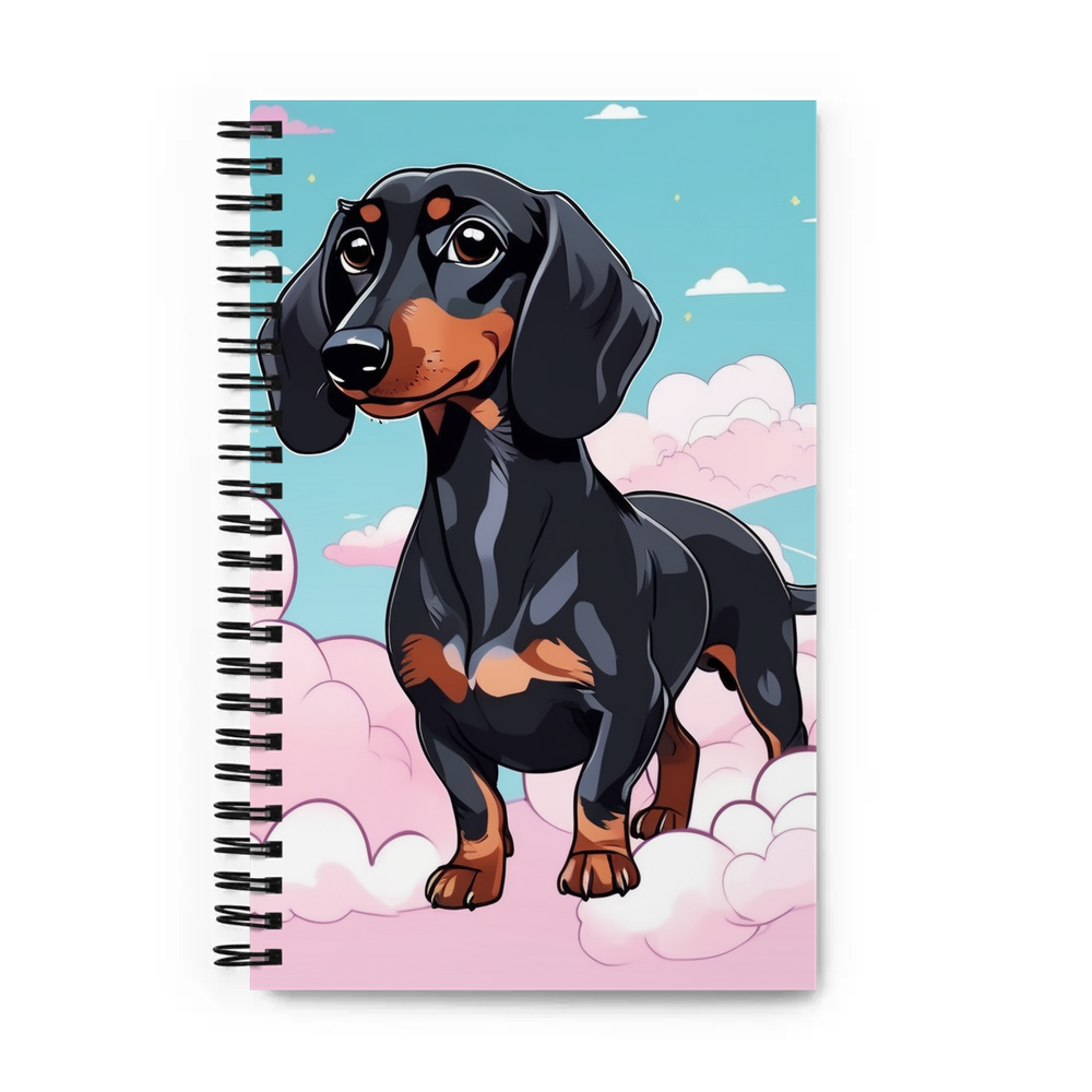 PugMug Custom Black Dachshund Spiral Notebook