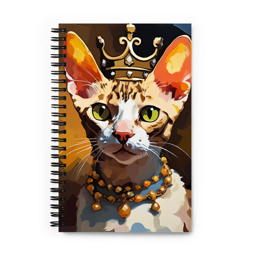 PugMug Custom Tabby Devon Rex Cat Spiral Notebook