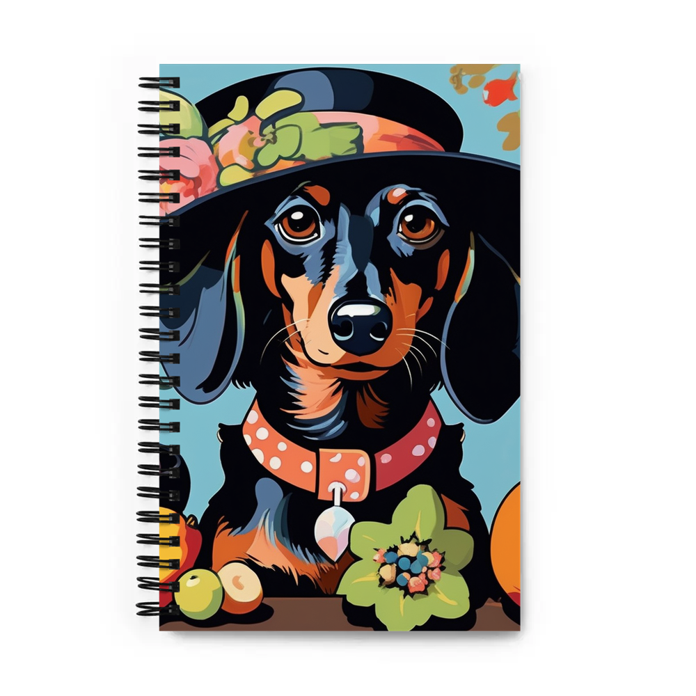 PugMug Custom Black Dachshund Spiral Notebook