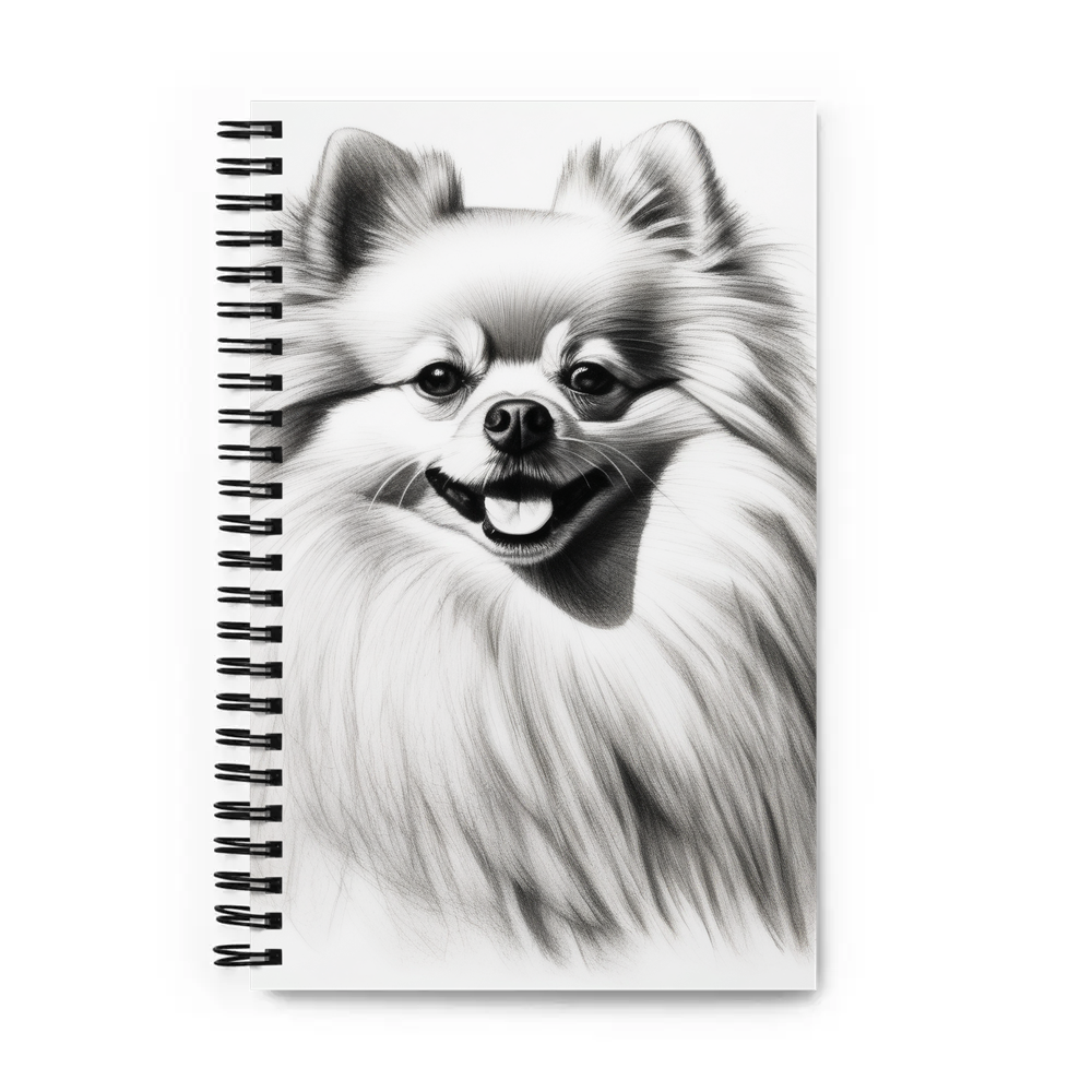 PugMug Custom White Pomeranian Spiral Notebook