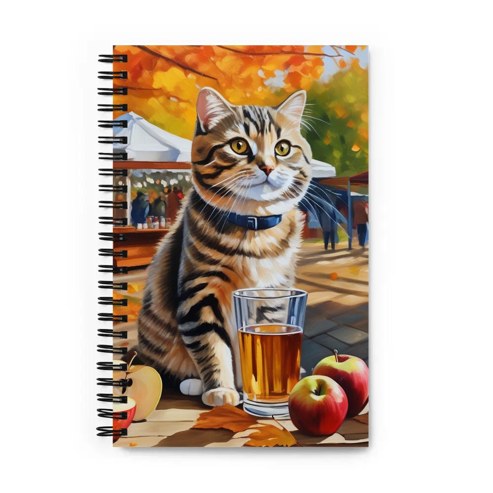PugMug Custom Tabby Scottish Fold Cat Spiral Notebook