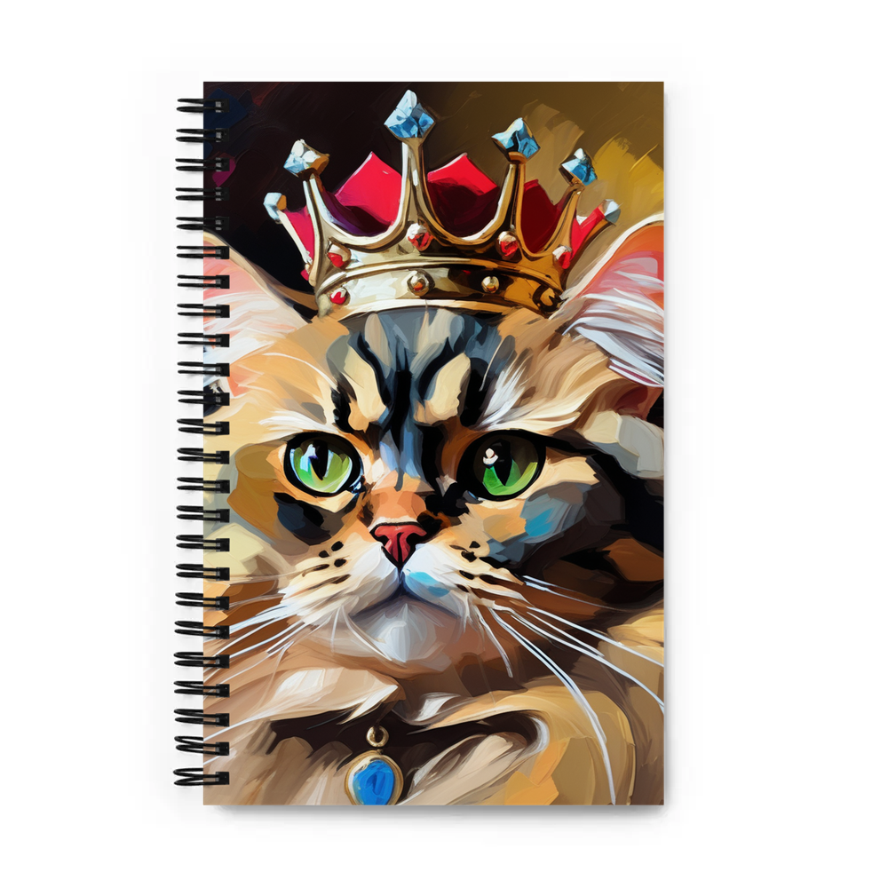 PugMug Custom Tabby Persian Cat Spiral Notebook