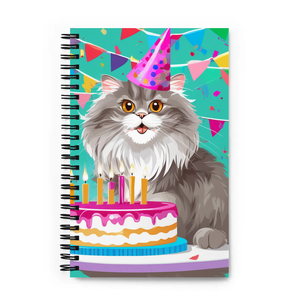 PugMug Custom Tabby Persian Cat Spiral Notebook