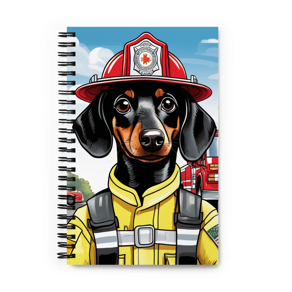 PugMug Custom Black Dachshund Spiral Notebook