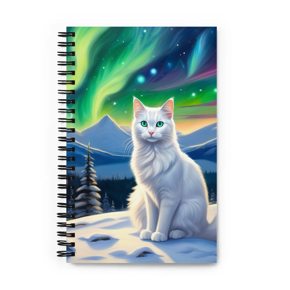 PugMug Custom White Companion Cat Spiral Notebook