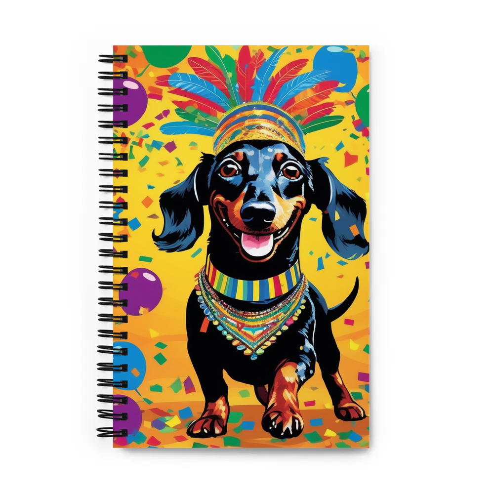 PugMug Custom Black Dachshund Spiral Notebook