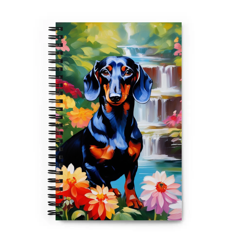 PugMug Custom Black Dachshund Spiral Notebook